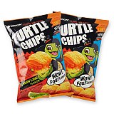 Turtle Chips Korean 4-Layer Crispy Snack Chips, 2 Pack | Flamin' Lime