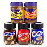 UK Imported Chocolate Spreads in Glass Jars, Choose Cadbury Caramel, Cadbury Crunchie, Maltesers, Snickers or Milky Way View 1