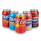 UK Imported Limited Edition Flavored Sodas, 4 Can Pack Choose Flavor (Coke Lemon, Fanta Fruit Twist, Pineapple & Grapefruit) View 2