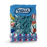 Vidal Imported 1 Kg Bags (2.2 Lbs) Swedish Scandinavian Candy | Mint Blue Button