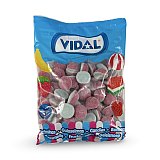 Vidal Imported 1 Kg Bags (2.2 Lbs) Swedish Scandinavian Candy | Sour Blue Razz Bombs