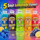 Warheads Sour Lemonade Variety Pack, 5 Naturally Flavored Sour Lemonades, 1 Pt, Green Apple, Strawberry, Grape, Blue Raspberry & Peach View 2