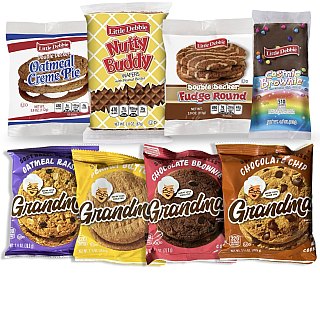 16 Pack Little Debbie and Grandmas Cookies Variety, 8 Unique Cookies and Snack Cakes - Specialty Snack by Grandma's Cookies