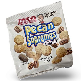 2x Bud's Best Bite Size Pecan Supremes Cookies, 6 Oz Bags - Specialty Snack by Bud's Best