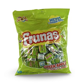 Albert's Frunas Traditional Chewy Fruity Candy – Full Size Bag | Green Apple - Specialty Snack by Frunas