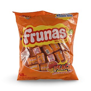 Albert's Frunas Traditional Chewy Fruity Candy – Full Size Bag | Peach - Specialty Snack by Frunas