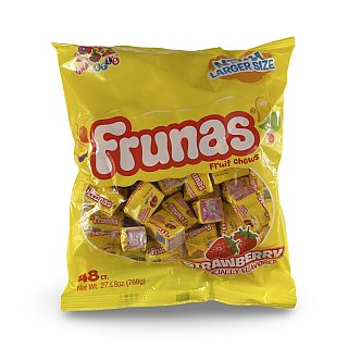 Albert's Frunas Traditional Chewy Fruity Candy – Full Size Bag | Strawberry - Specialty Snack by Frunas