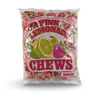 Albert's Fruit Chews – Classic Chewy Candy 240 Ct Bag | Individually Wrapped, Pink Lemonade - Specialty Snack by Albert's