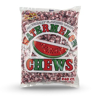 Albert's Fruit Chews – Classic Chewy Candy 240 Ct Bag | Individually Wrapped, Watermelon - Specialty Snack by Albert's
