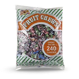 Albert's Fruit Chews – Classic Chewy Candy 240 Ct Bag | Individually Wrapped, Assorted Fruit - Specialty Snack by Albert's