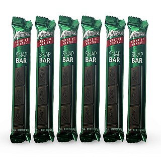Andes Creme de Menthe Smooth Mint Chocolates Full Size Snap Bar, 6 Bars - Specialty Snack by Andes Candies