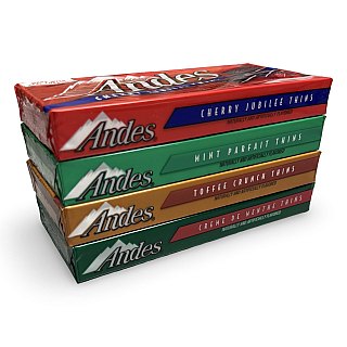 Andes Smooth Mint Chocolates – 28 Piece Boxes, 4 Packs | Peppermint Crunch - Specialty Snack by Andes Candies