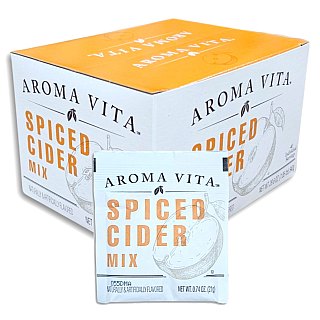 Aroma Vita Spiced Cider Mix Packets Value Pack, 0.74 oz Single Serve Packets, Box of 40 - Specialty Snack by Aroma
