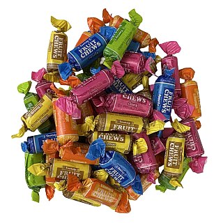 Assorted Tootsie Fruit Chews Including Cherry, Orange, Lime, Vanilla and Lemon, 1 lb. - Specialty Snack by Tootsie