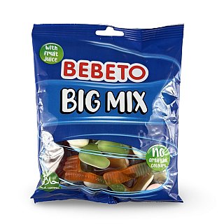 Bebeto Gummy  BIG MIX Gummy Candy, Halal Certified, 5.3 Oz (Case of 10) - Specialty Snack by Bebeto