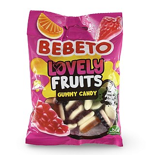 Bebeto Gummy  Lovely Fruits Candy, Halal Certified, 2.8 Oz (Case of 12) - Specialty Snack by Bebeto