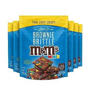 Brownie Brittle Sheila G's M&M Sweet Chocolate Crispy Snack-Rich Brownie Taste with a Cookie Crunch- 4 Oz Bag,(Pack of 6) - Specialty Snack by Sheila G's