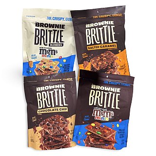 Brownie Brittle Variety Pack. 4 Flavors: Chocolate Chip, Blondie M&M, Salted Caramel and M&M - Specialty Snack by Sheila G's