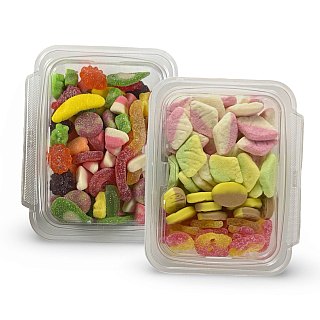 Bubs Swedish Candy & Viral American Gummy Mix Combo, 2 lb. (1 Tub Each) - Specialty Snack by Tribeca Curations