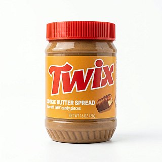 Candy & Cookie Peanut Butter Spread 15 oz Jar, Twix - Specialty Snack by M&Ms