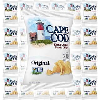 Cape Cod Original Kettle Cooked Potato Chips 1.5 oz Bags, 24 Pack - Specialty Snack by Cape Cod