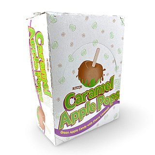 Caramel Apple Pops, Green Apple Candy With Chewy Caramel, 48 Count Box - Specialty Snack by Tootsie Roll
