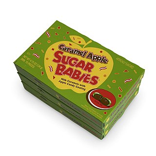 Caramel Apple Sugar Babies, Candy Coated Caramels, Nostalgic, Movie Theater Box, 3 Count - Specialty Snack by Tootsie Roll