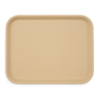 Carlisle School Cafeteria Tray 18 x 14 Inch Non-Compartment Durable Tray | Beige - Specialty Snack by Carlisle