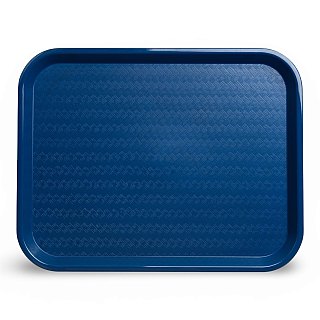 Carlisle School Cafeteria Tray 18 x 14 Inch Non-Compartment Durable Tray | Blue - Specialty Snack by Carlisle