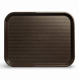 Carlisle School Cafeteria Tray 18 x 14 Inch Non-Compartment Durable Tray | Brown - Specialty Snack by Carlisle