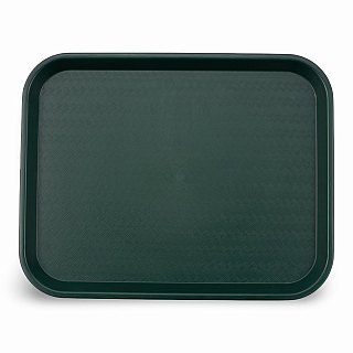Carlisle School Cafeteria Tray 18 x 14 Inch Non-Compartment Durable Tray | Green - Specialty Snack by Carlisle