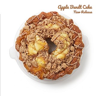 Carlotta's Bakery Apple Bundt Cake, 24 oz, Cinnamon Apple Cake with Brown Sugar Crumb Topping & Caramel Icing, New Release - Specialty Snack by Carlotta's Bakery
