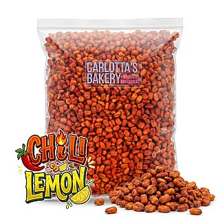 Carlotta's Bakery Chili Lemon Crunchy Corn Snacks, 5 LB Bulk Bag | Non GMO Corn, Kosher Roasted Corn Snack - Specialty Snack by Carlotta's Bakery