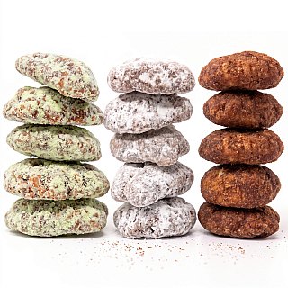Gourmet Pecan Halves | Buttered Cinnamon, Angel Honey Glaze & Key Lime | 1 lb - Specialty Snack by Carlotta's Bakery
