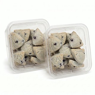 Carlotta's Bakery Perfect Bite Blueberry Scones, 10 oz Containers (Pack of 2) | Bite-Sized Blueberry Scones | Crisp & Buttery Bakery Snack | Ready-to- - Specialty Snack by Carlotta's Bakery