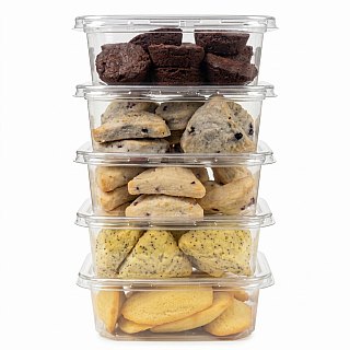 Carlotta's Bakery Perfect Bite Desserts & Bakery Snacks, 2 Pack Containers, Choose Brownies, Scones or Madeleines - Specialty Snack by Carlotta's Bakery