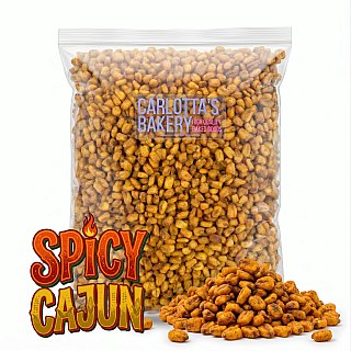 Carlotta's Bakery Spicy Cajun Crunchy Corn Snacks, Mild Heat, 5 LB Bulk Bag | Non GMO Corn, Kosher Roasted Corn Snack - Specialty Snack by Carlotta's Bakery