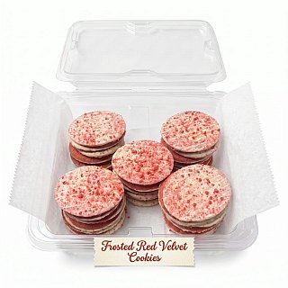 Carlotta's Christmas Themed Italian Cookies, 1 Lb Tub, (Red Velvet) - Specialty Snack by Carlotta's Bakery