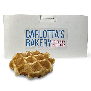 Carlotta's Authentic Imported Belgian Pearl Sugar Waffles, Individually Wrapped | Imported from Belgium, 1.94 Oz, 5x Pack - Specialty Snack by Carlotta's Bakery