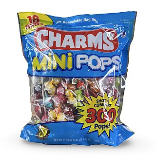 Charms Mini Pops, Classic Candy, 18 Flavors, 300 Lollipops - Specialty Snack by Charms
