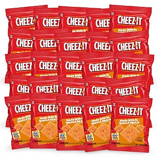 Cheez-It Crackers – School Smart Snacks, Whole Grain, 0.75 oz Packs, 25 Count | Original - Specialty Snack by Kellogg's