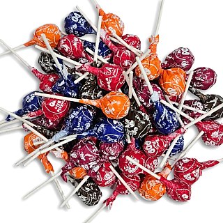 Tootsie Roll Chocolate Candy Filled Lollipops Bulk Value Pack   | Cherry, Chocolate, Grape Orange, Raspberry | 3 Pounds - Specialty Snack by Tribeca Curations