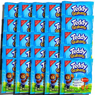 Cinnamon Teddy Bear Graham Crackers Snack Packs | .75 Oz | 25 Total - Specialty Snack by Teddy Grahams