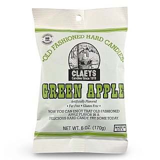 Claeys Old Fashioned Nostalgic Hard Candy – 6 oz Bags, 4 Pack | Green Apple - Specialty Snack by Claeys