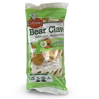 Cloverhill Apple Bear Claws | Individually Packaged | 12 Pack - Specialty Snack by Cloverhill Bakery
