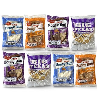 Cloverhill Bakery Ultimate Honey Bun Variety Pack | Big Texas, Chocolate, Iced and Glazed | 8 Count - Specialty Snack by Cloverhill Bakery