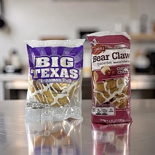 Cloverhill Big Texas Cinnamon Roll & Cherry Cheese Danish Bear Claw | 12 Pack - Specialty Snack by Cloverhill Bakery
