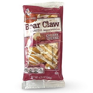 Cloverhill Cherry Cheese Bear Claws | Individually Packaged | 12 Pack - Specialty Snack by Cloverhill Bakery
