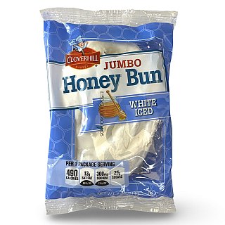 Cloverhill Jumbo Honeybuns, White Iced, Individually Packaged, Pack of 6 - Specialty Snack by Cloverhill Bakery