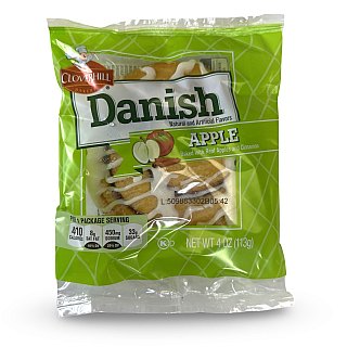 Cloverhill Round Cinnamon Apple Danish, Individually Packaged, Pack of 12 - Specialty Snack by Hostess